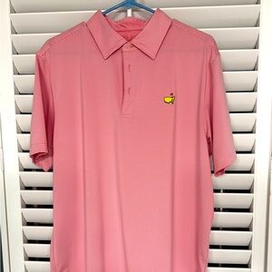 Large pink and white striped Masters Polo